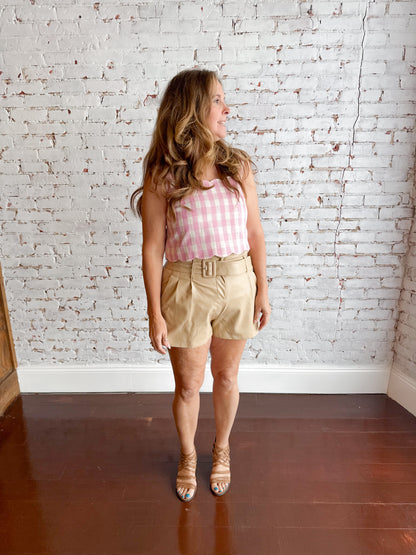 Gingham pinky top