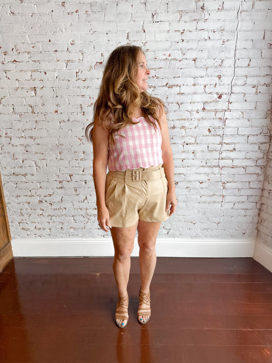 Gingham pinky top