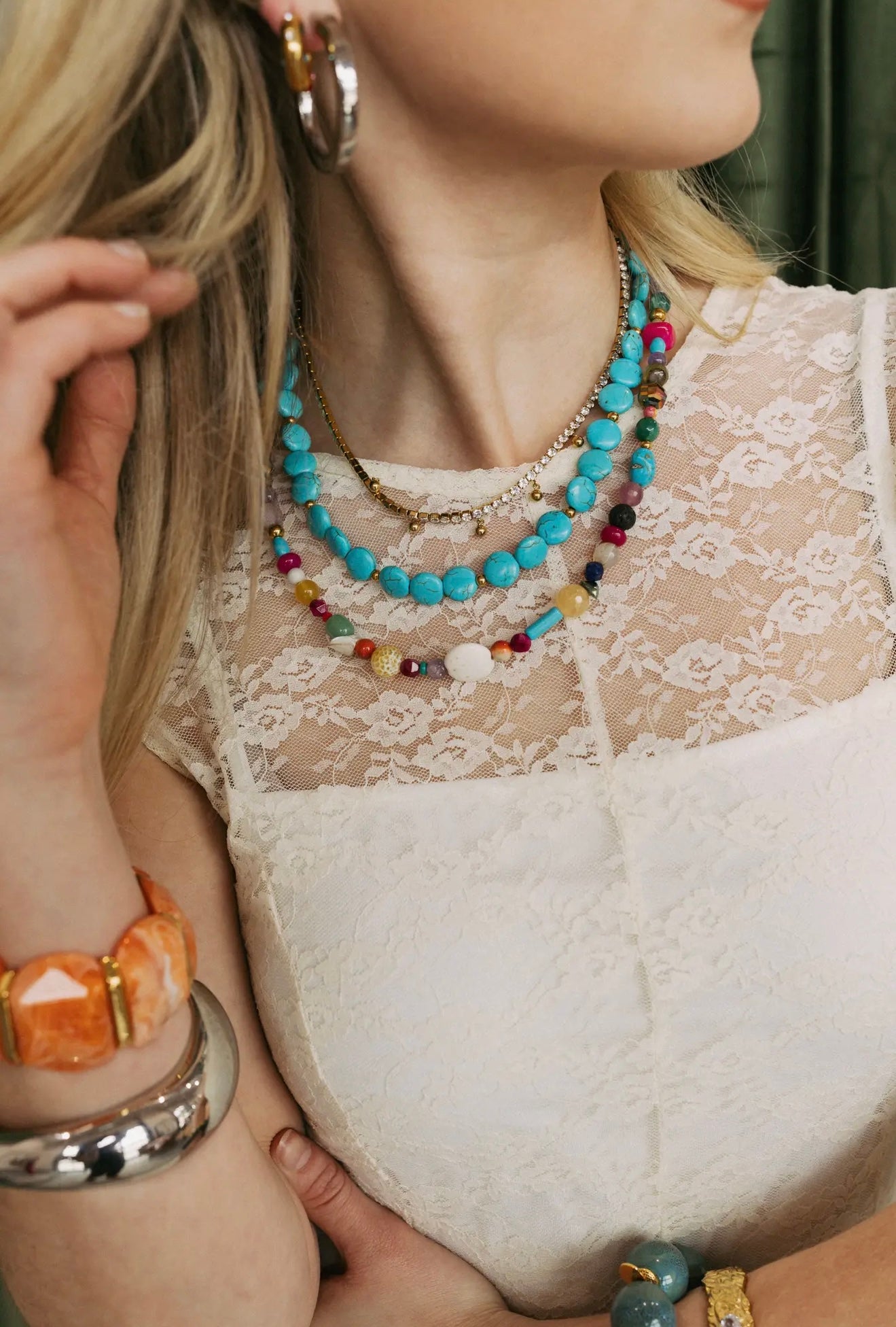 Stevie colorful beaded necklace