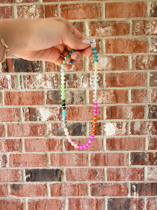 Multi colored beaded necklace